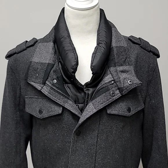 Guess wool blend pea coat